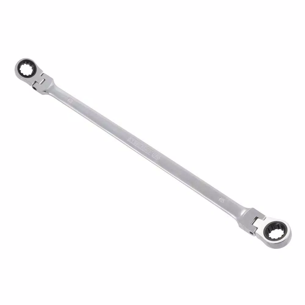 STEELMAN PRO 96747 Metric Flexible Double Box-End Universal Spline Ratcheting Wrench Set, 5-Piece
