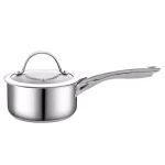 Cooks Standard 1.5 Qt. Stainless Steel Saucepan with Tempered Glass Lid thumbnail 2