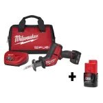 Milwaukee M12 FUEL 12V Brushless Cordless HACKZALL Reciprocating Saw Kit with 2 Batteries and Charger thumbnail 1