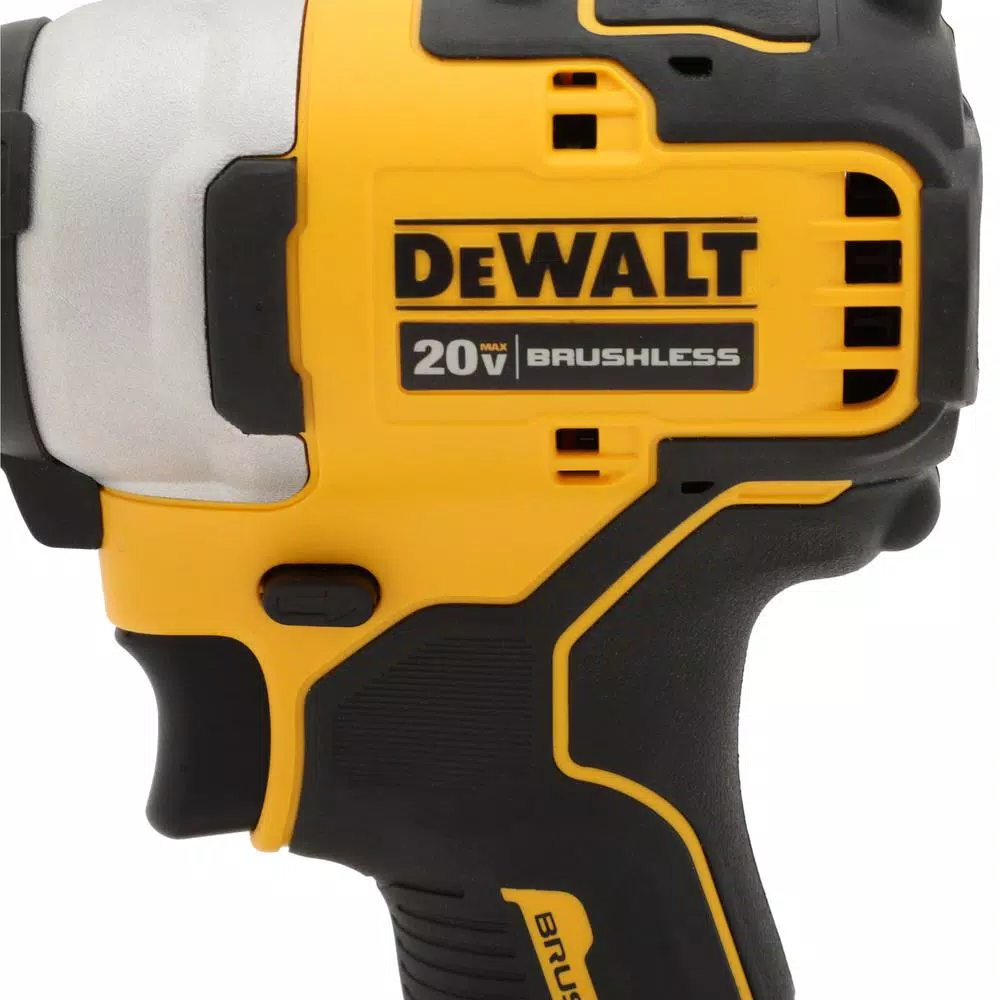 DEWALT 20V MAX ATOMIC 1/4 in. Compact Brushless Cordless Impact Driver Kit with (2) 1.3 Ah Batteries, Charger & Bag