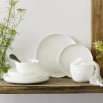 Noritake Marc Newson 12-Piece White Bone China Dinnerware Set, Service for 4 thumbnail 3