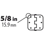 Everbilt 3-1/2 in. x 5/8 in. Radius Oil-Rubbed Bronze Smooth Action Steel Door Hinge thumbnail 4