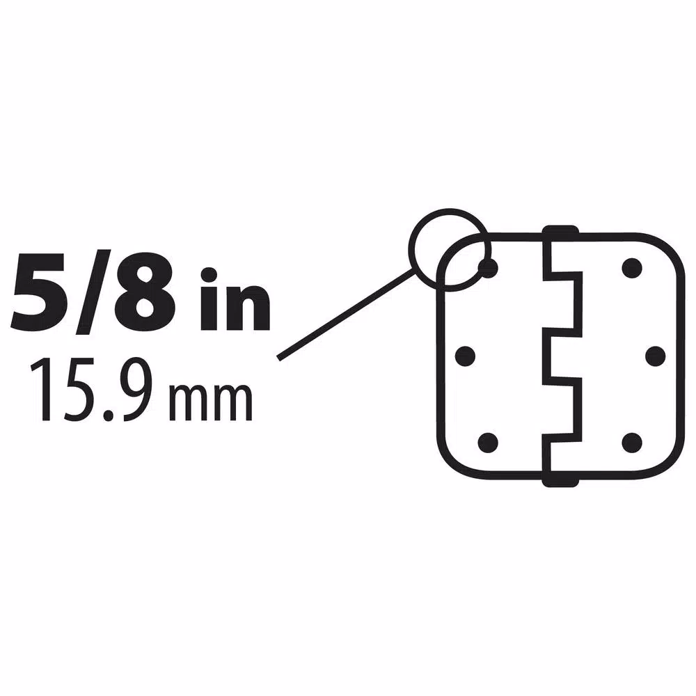 Everbilt 3-1/2 in. x 5/8 in. Radius Oil-Rubbed Bronze Smooth Action Steel Door Hinge