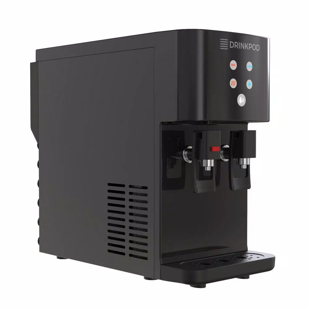 DRINKPOD 2000 Series Bottleless Water Filtration Cooler, 4-Stage Purification, Hot & Cold, Black