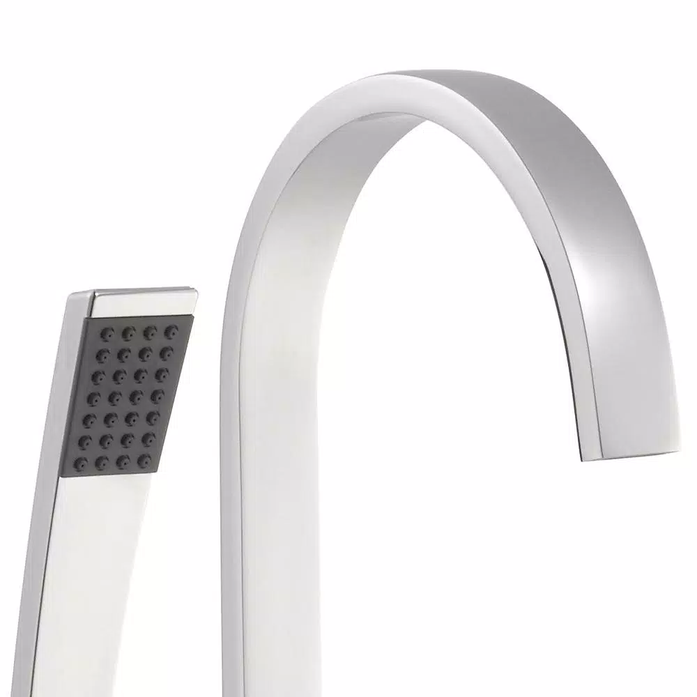 Glacier Bay Farrington Freestanding Floor Mount Tub Faucet with Handheld Handshower, Chrome