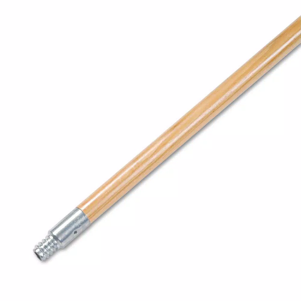 Boardwalk 60 in. Hardwood Broom Handle with Die-Cast Aluminum Threaded Tip, 15/16 in. Diameter