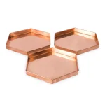 Achla Designs Hexagonal Copper Plated Stainless Steel Decorative Trays, Set of 3 thumbnail 5