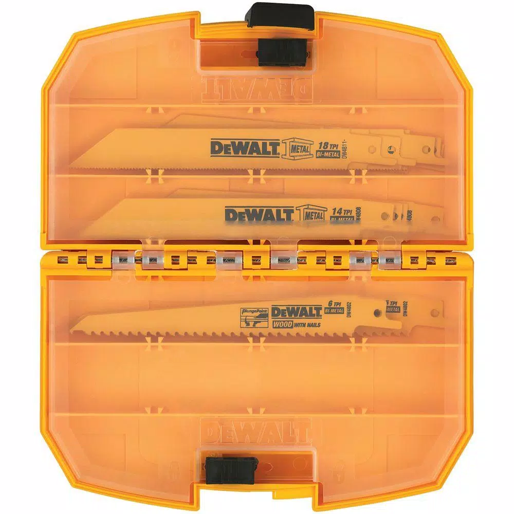 DEWALT 15-Piece Bi-Metal Reciprocating Saw Blade Set with Tough Case