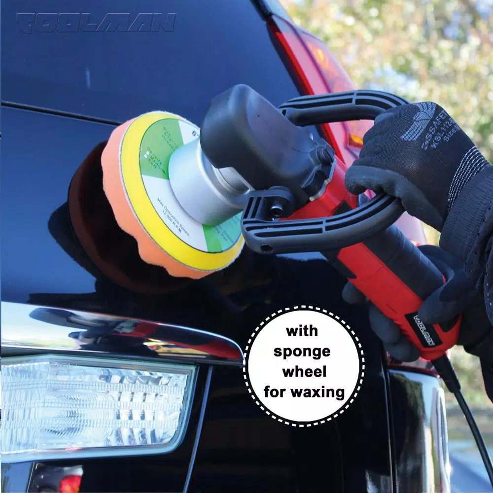 Boyel Living 6 in. Corded Orbital Sander and Polisher, 6 Amp, 6-Speed Variable RPM, 2500-6500 RPM