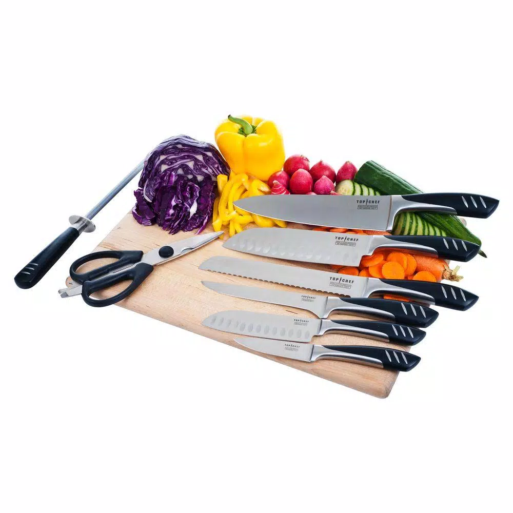 Top Chef Officially Licensed 9-Piece Stainless Steel Knife Set with Wood Block