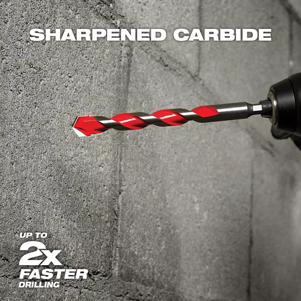 Milwaukee 7/8 in. x 12 in. Carbide Hammer Drill Bit for Concrete, Brick, and Block
