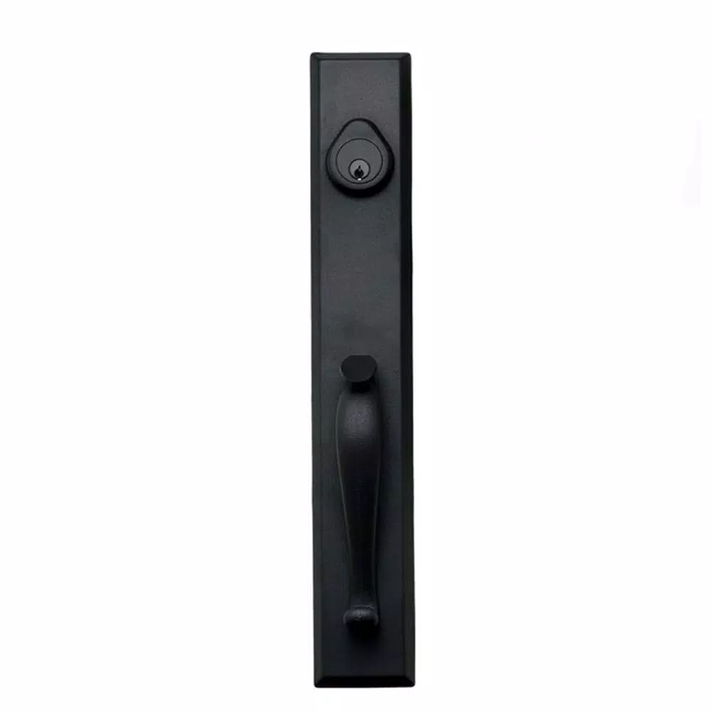 Delaney Hardware Sandcast Cordoba Aged Black Single Cylinder Deadbolt Entry Handleset with Tulum Knob