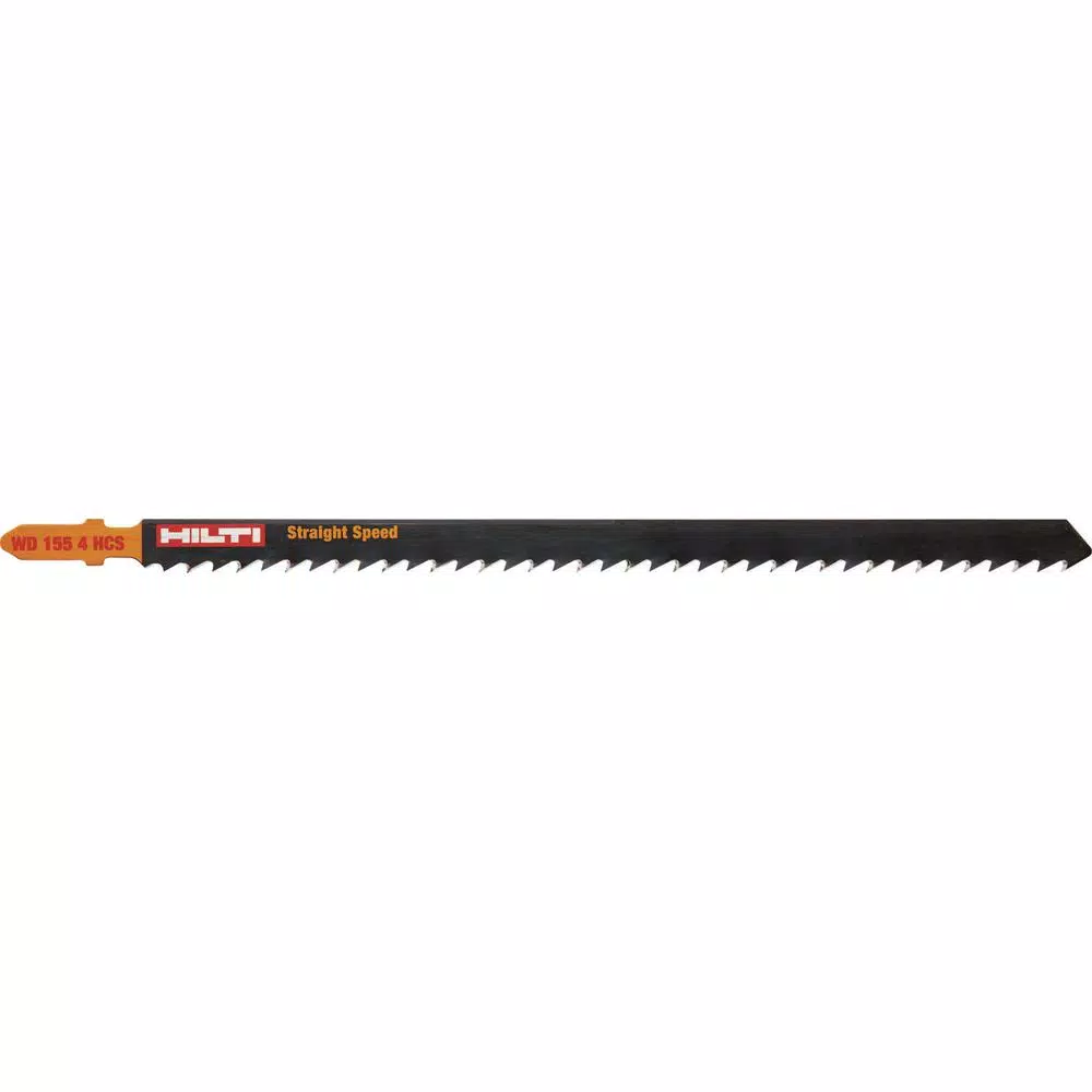 Hilti 6 in. 6 TPI High Carbon Steel T-Shank Premium Jig Saw Blades for Wood (5-Pack)