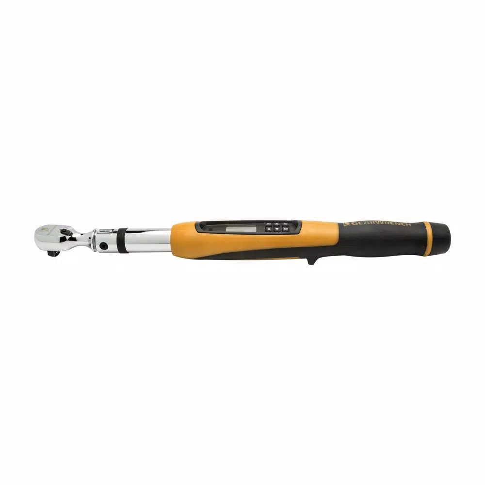 GEARWRENCH 3/8 in. Flex Head Electronic Torque Wrench, 10-100 ft./lbs. with Angle Mode