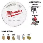 Milwaukee 12 in. 60-Tooth Combination Circular Saw Blade thumbnail 6