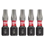 Milwaukee SHOCKWAVE Torx T25 1 in. Impact Duty Steel Screwdriver Bits, 5-Pack thumbnail 1