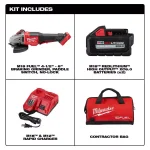 Milwaukee M18 FUEL 4-1/2 in. to 6 in. Brushless Cordless Angle Grinder Kit with Paddle Switch and Two 6.0 Ah Batteries thumbnail 2