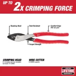 Milwaukee 9.5 in. Crimping Pliers with Integrated Reaming Head thumbnail 2