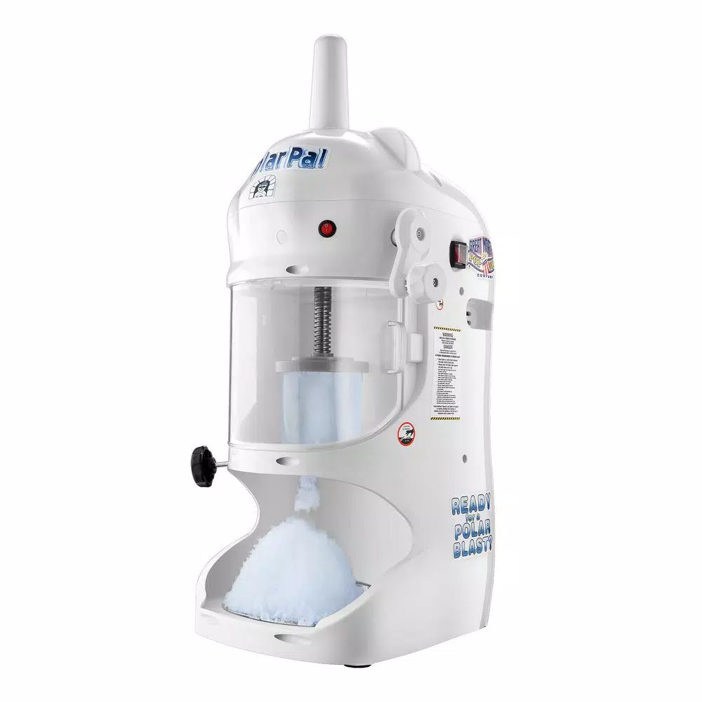 Great Northern Polar Pal Shaved Ice Machine, 128 oz. White Commercial Grade Snow Cone Maker