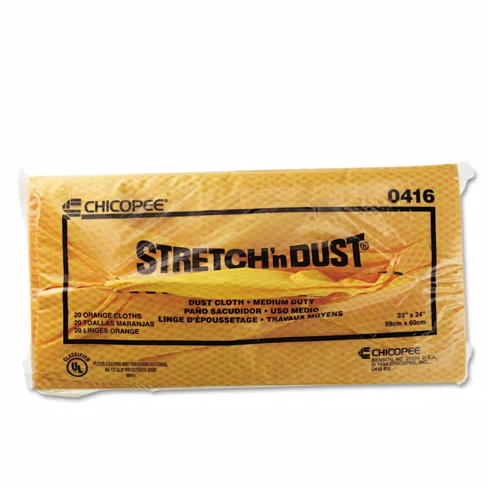 Chix Orange and Yellow Stretchable Cloth Dusters, 23.25 x 24 in., 20-Count (5-Pack)