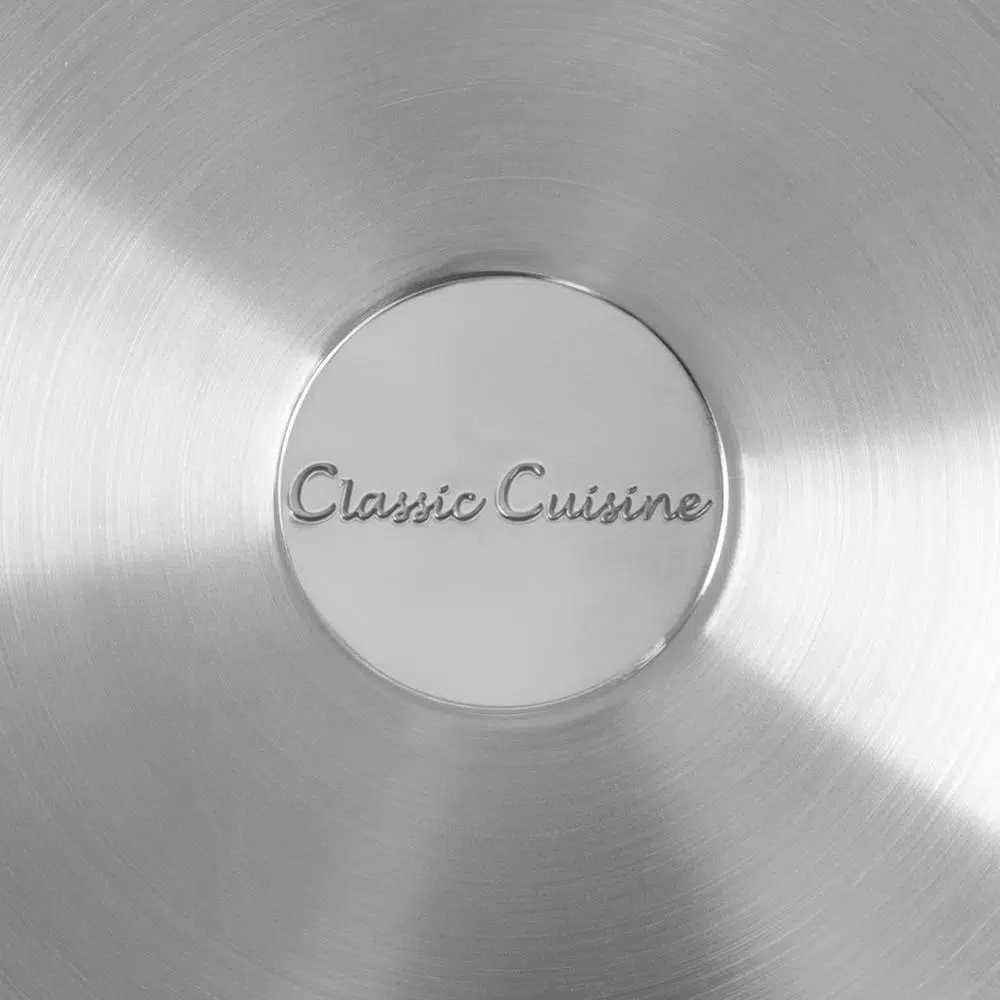 Classic Cuisine 6 Qt. Stainless Steel Stock Pot with Tempered Glass Lid