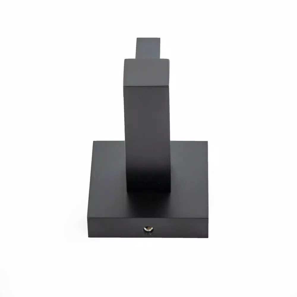 Italia Trieste Single Robe Hook, Matte Black, Solid Brass