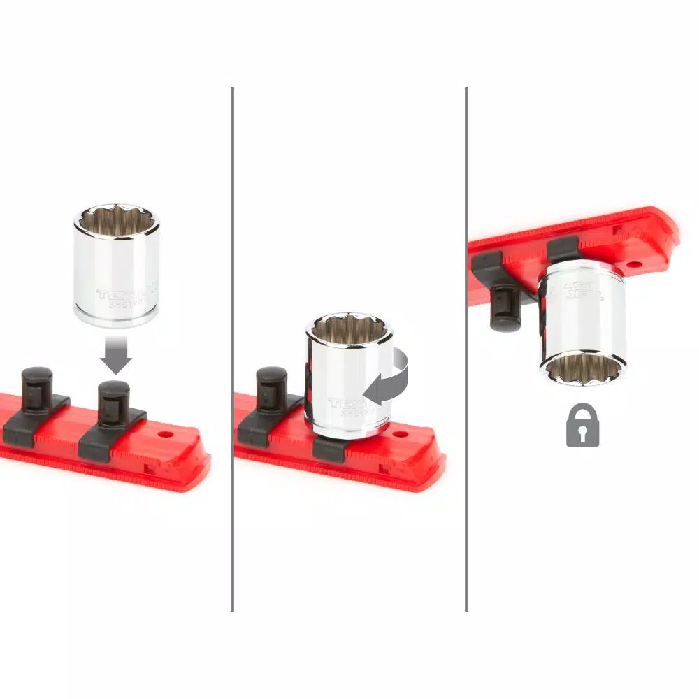 TEKTON 3/8 in. Drive 12-Point Socket Set, 34-Piece SAE and Metric