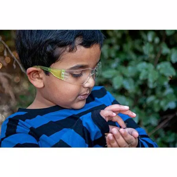 Safe Handler Kids Protective Safety Glasses, Clear Lens, Multi-Color Temple Variety Pack (Box of 12)