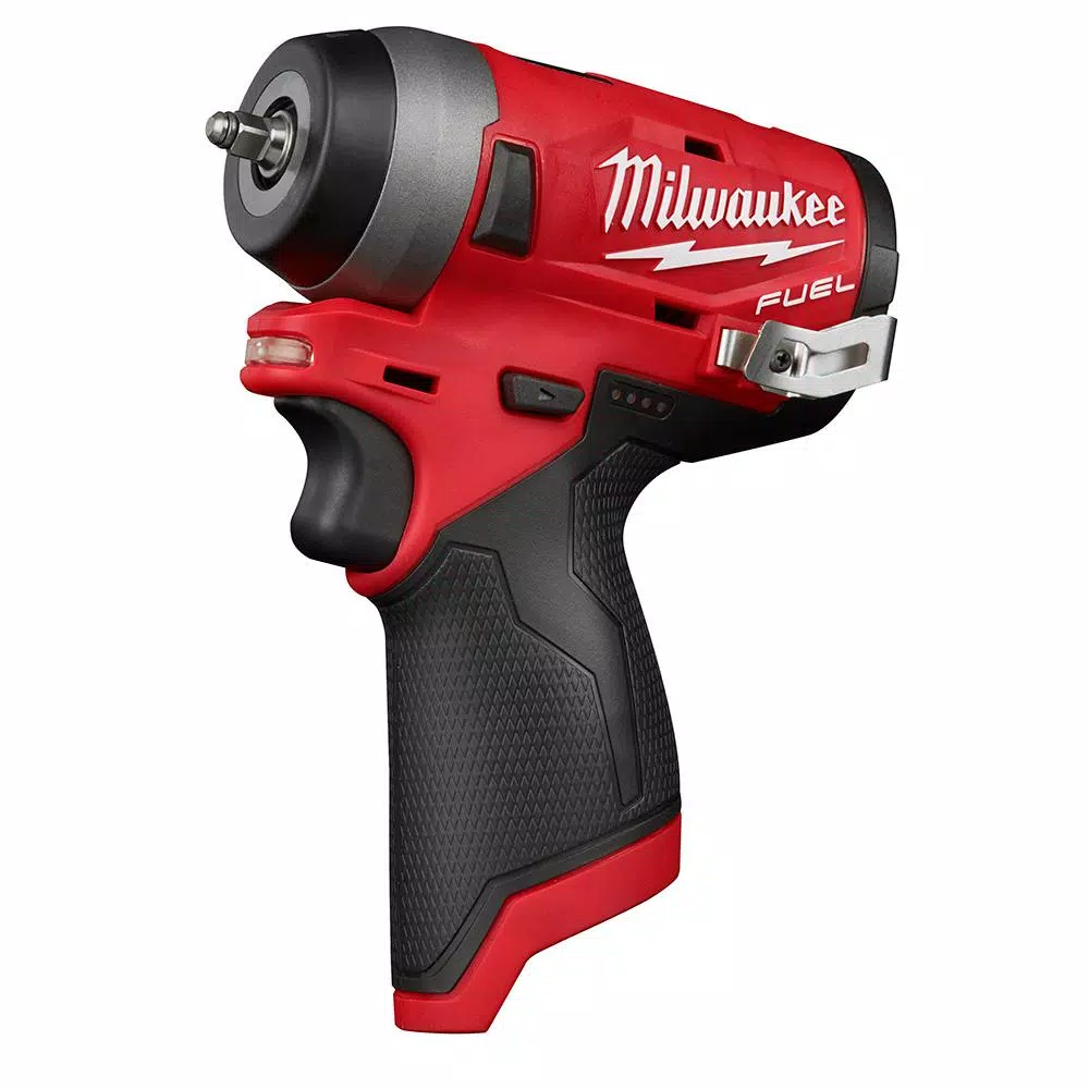 Milwaukee M12 FUEL 12V Brushless 1/4 in. Stubby Impact Wrench with 2.0 Ah Battery