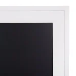 DesignOvation Bosc White Chalkboard Magnetic Memo Board, Square Framed Wall Decor thumbnail 3
