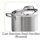 Tramontina Gourmet Tri-Ply Clad 6 Qt. Stainless Steel Sauce Pot with Lid thumbnail 3