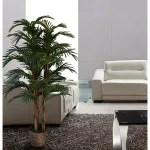 VINTAGE HOME 60 in. Artificial Palm Tree with Bamboo Wicker Planter (Set of 2) thumbnail 4