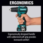 Makita 12V Max CXT Brushless 3/8 in. Cordless Driver Drill Kit with (2) 2.0Ah Batteries, Charger, and Case thumbnail 10