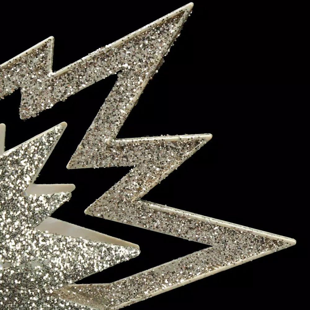 LightShow 18.50 in. Lighted Kaleidoscope Projection Tree Topper, Silver
