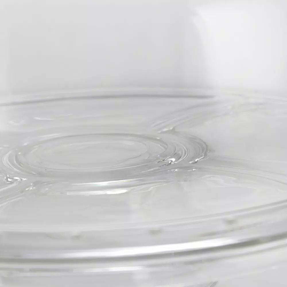 Gibson Home Great Foundations 12-in Clear Glass Cake Stand with Pedestal and Dome Lid