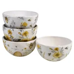 Certified International Bee Sweet 4-Piece Earthenware Ice Cream Bowl Set, 26 oz. thumbnail 1