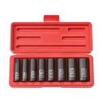 TEKTON 3/8 in. Drive 8-Piece Deep Impact Socket Set, 3/8-13/16 in. SAE thumbnail 1