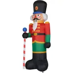 Fraser Hill Farm 10 ft. Nutcracker Christmas Inflatable with White Lights thumbnail 7
