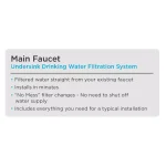 EcoPure Main Faucet Undersink Drinking Water Filtration System thumbnail 8