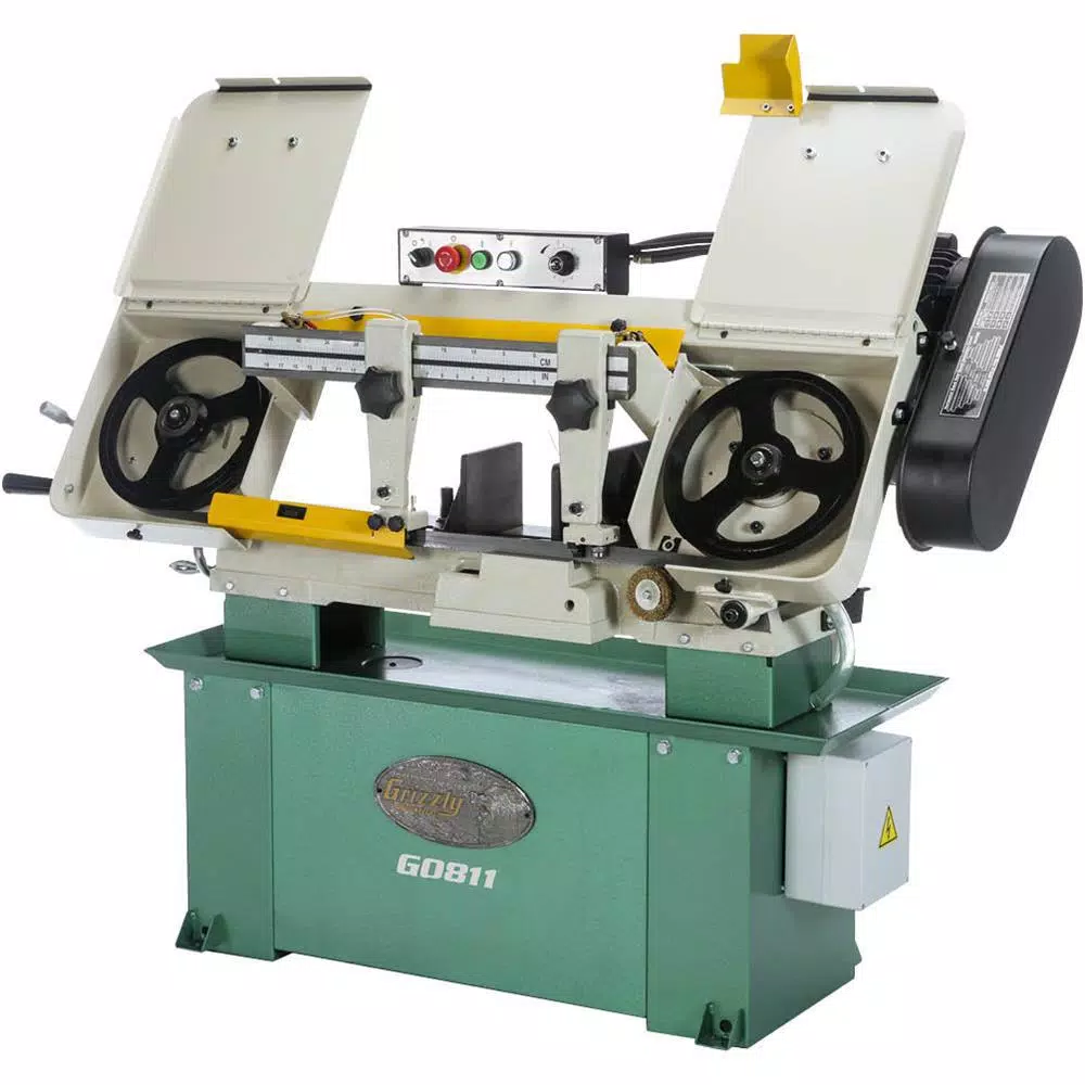 Grizzly Industrial Horizontal Metal-Cutting Bandsaw, 1-1/2 HP, 220V, 9 in. x 16 in. Capacity