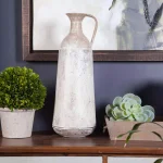 Winsome House 2-Piece White Metal Roma Pitcher Vase Set - Distressed Shabby Chic Urn Style thumbnail 10