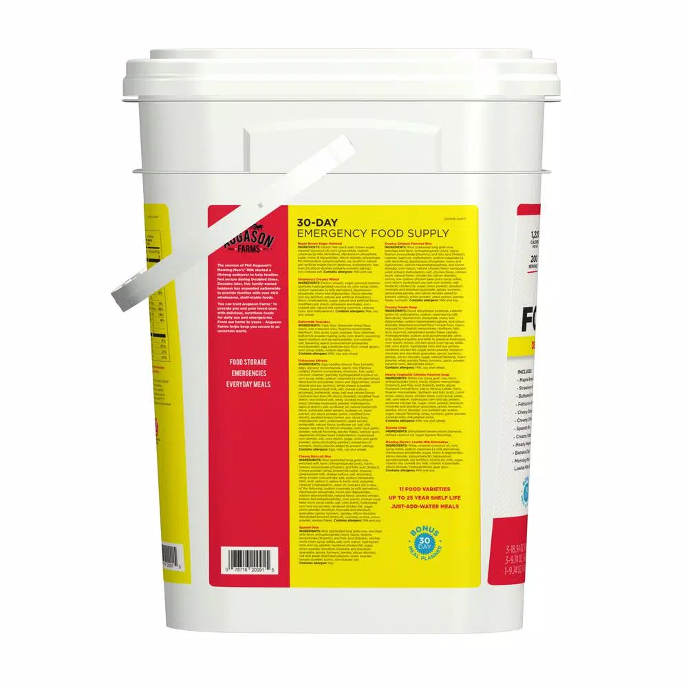 Augason Farms Deluxe 30-Day Emergency Food Supply - 5-Gallon Survival Food Kit