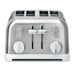 Cuisinart CPT-180W Classic Series 4-Slice Wide Slot Toaster, White thumbnail 2