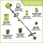 RYOBI 25cc 2-Cycle Gas Straight Shaft String Trimmer, Attachment Capable thumbnail 3