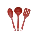 Unbranded EVO Sustainable Goods Red Wood-Plastic Composite Serving Utensil Set, 3-Pack thumbnail 1