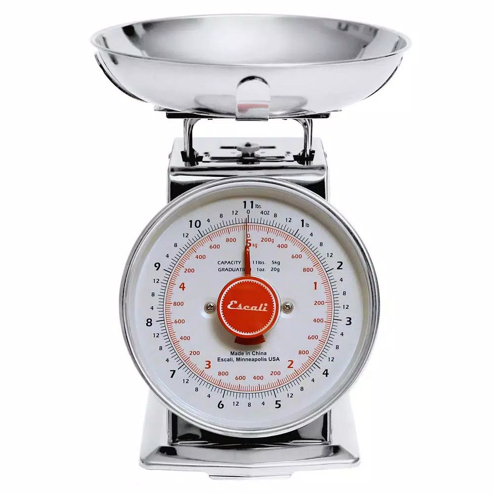 Escali Mercado Analog Food Scale with Stainless Steel Bowl