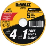 DEWALT 20V MAX Cordless 4-1/2 in. Angle Grinder, Tool Only with 25 Metal & Stainless Cutting Wheels thumbnail 4