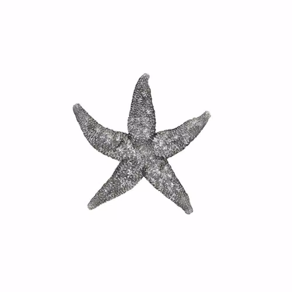IMAX Magali Silver Starfish Wall Decor Set of 3 - Distressed Gray Polystone Sculptures