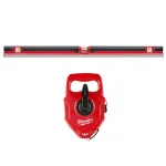 Milwaukee 48 in. Concrete Screed Level with 150 ft. Extra Bold Large Capacity Chalk Reel thumbnail 1