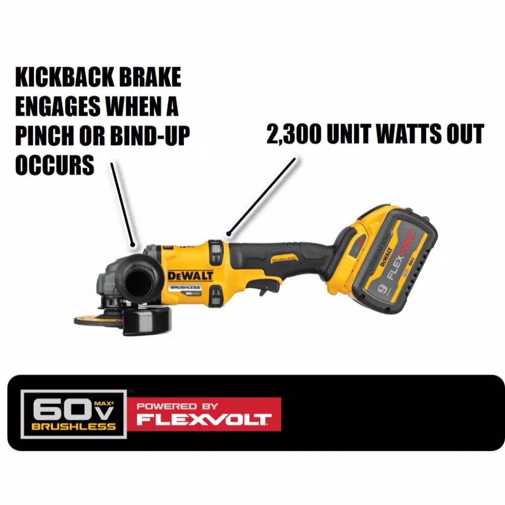 DEWALT FLEXVOLT 60V MAX Brushless 4-1/2 in. to 6 in. Angle Grinder & 6-1/2 in. Circular Saw Combo Kit